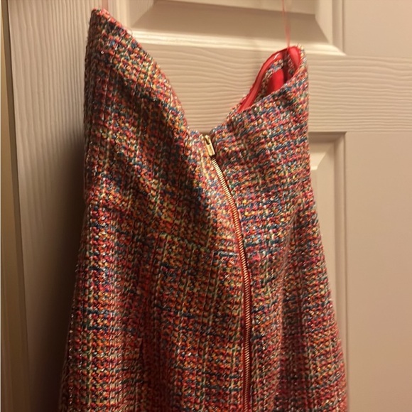 House of Cb Gabrielle Strapless Multicolor Tweed New Dress - Picture 7 of 9